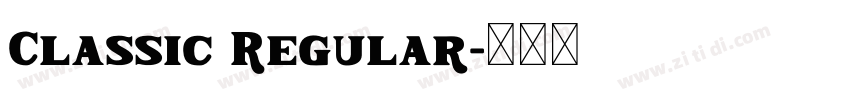 Classic Regular字体转换